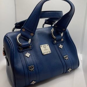 MCM mini Boston Blue bag